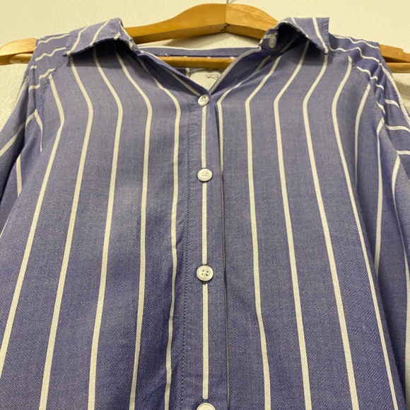 Rails Sadie Ocean Stripe Cold Shoulder Button Up - Picture 3 of 11
